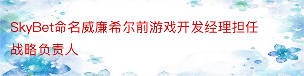 SkyBet命名威廉希尔前游戏开发经理担任战略负责人