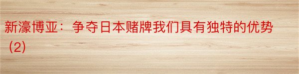 新濠博亚：争夺日本赌牌我们具有独特的优势 (2)